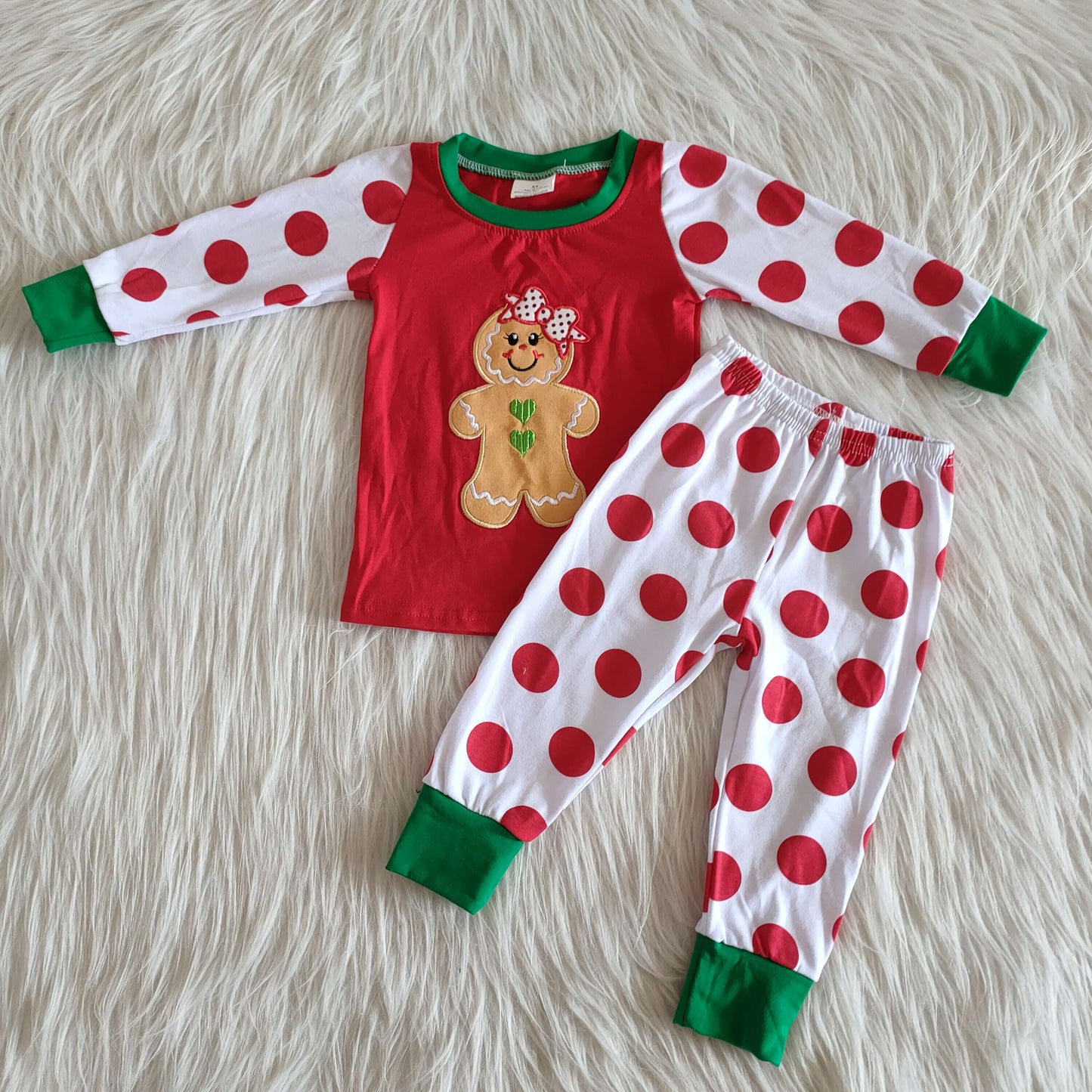girls Christmas gingerbread Boutique Pajamas