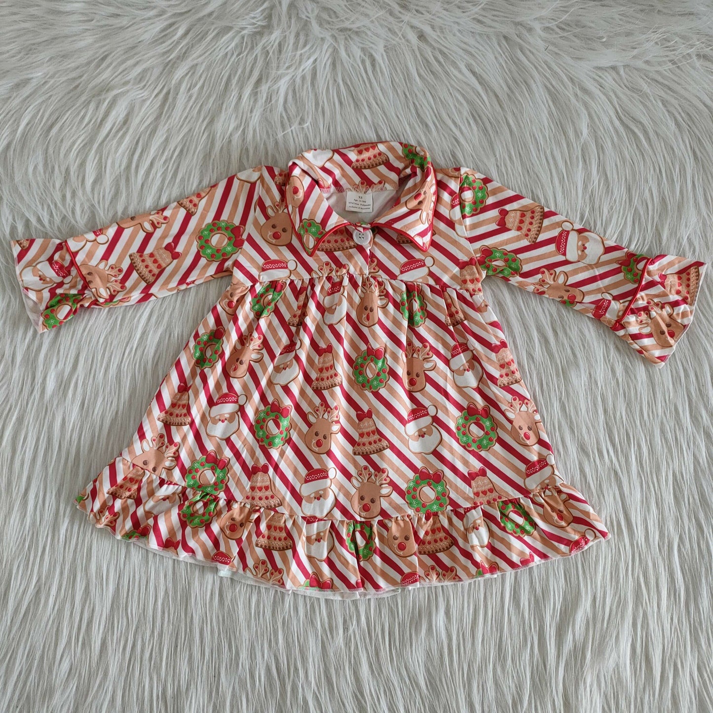 Christmas dress girls boutique pajamas
