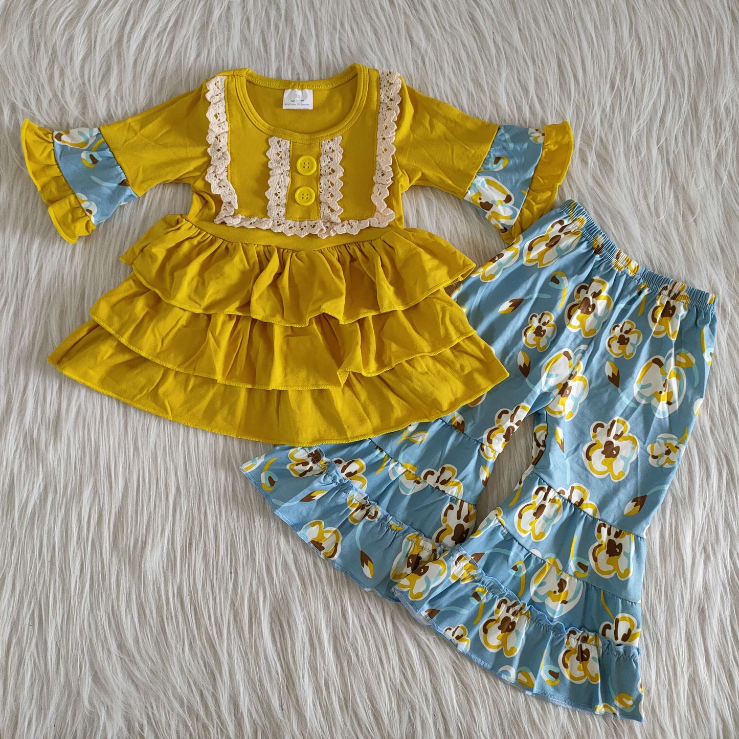 new rts fall outfitsYellow flowers boutique girl suit