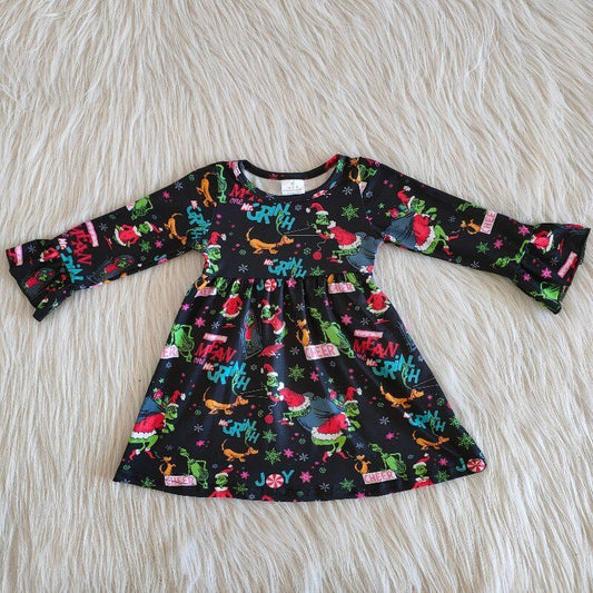 Christmas black boutique girl skirt