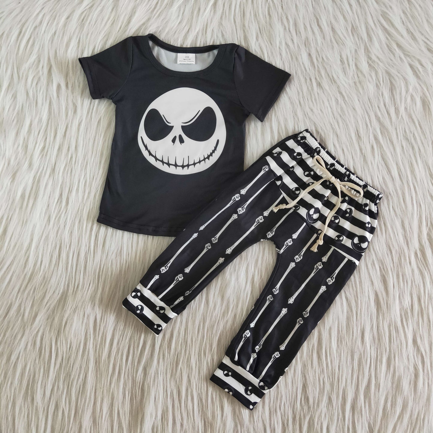Halloween Cartoon Stripe Boy Outfits