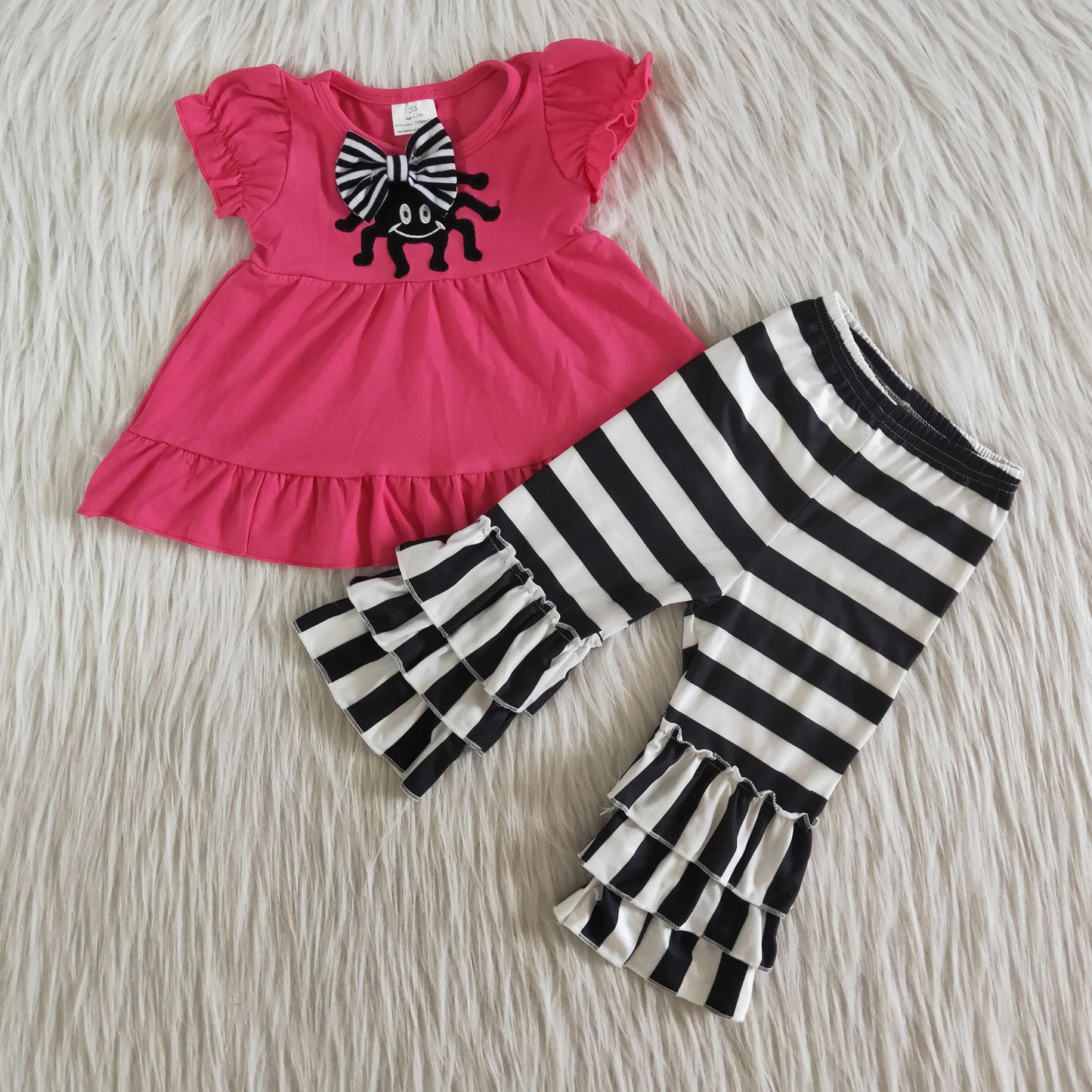 Halloween embroidery Spider Outfits