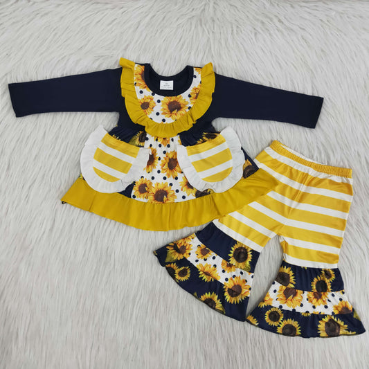 fall outfits Leopard print yellow boutique girl suit