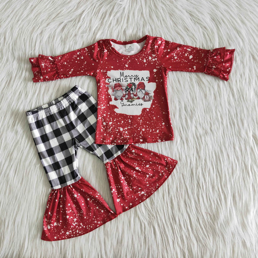 Red Black and white Christmas girls set