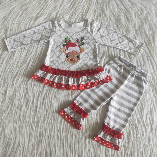 Christmas Embroidery Deer Girl Set