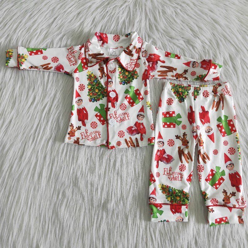 so cute Santa boy Boutique Pajamas