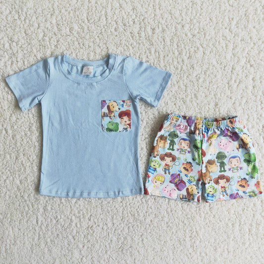 Boy set summertoy story short sleeve