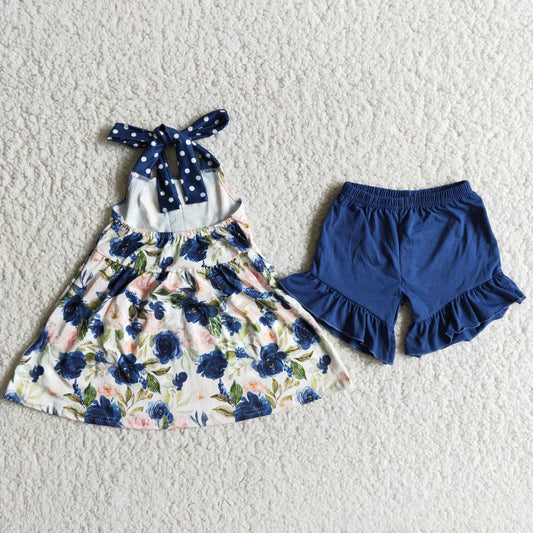 blue flowers summer set