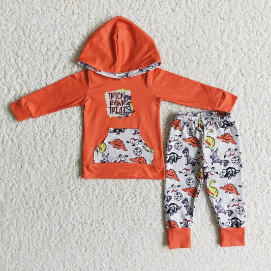 Orange dinosaur Jogger Outfit