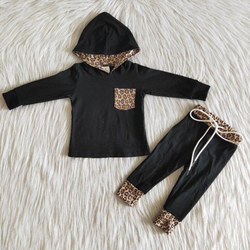 Black leopard Jogger Outfit