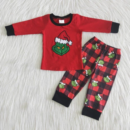 Christmas cartoon character boy pajamas
