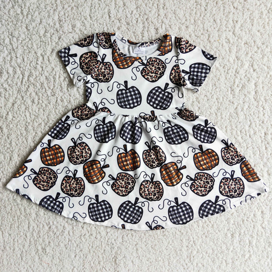 pumpkin big skirt Boutique girls dress