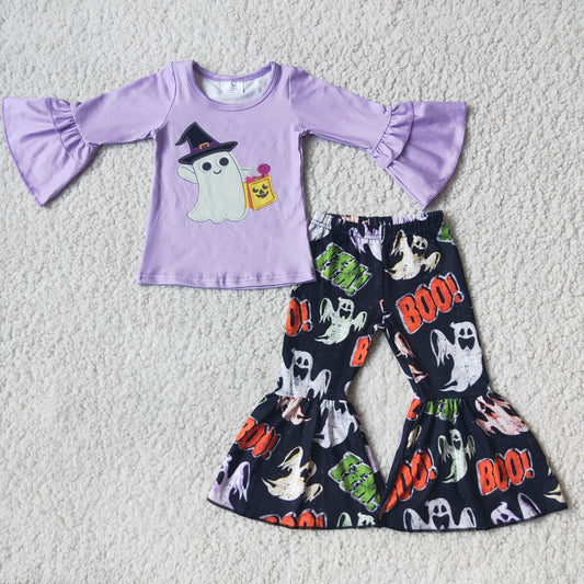 Halloween Purple boo bell outfits
