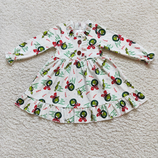 girls Christmas green Boutique big skirt