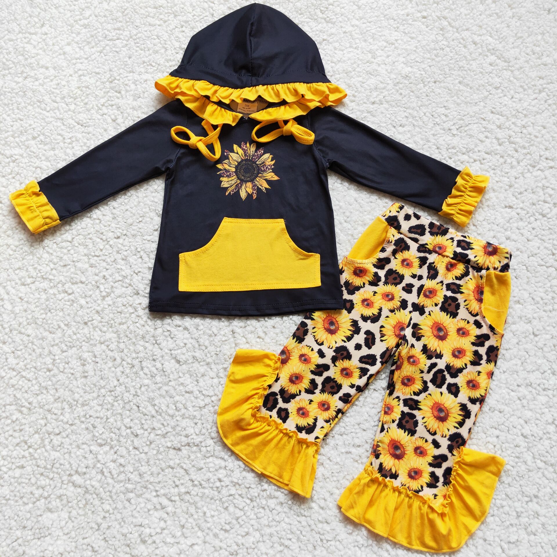 Yellow Flower Print Women's Joggers