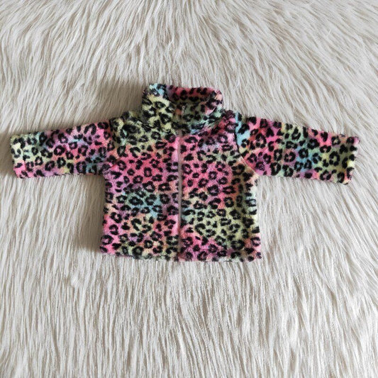 Leopard girls coat
