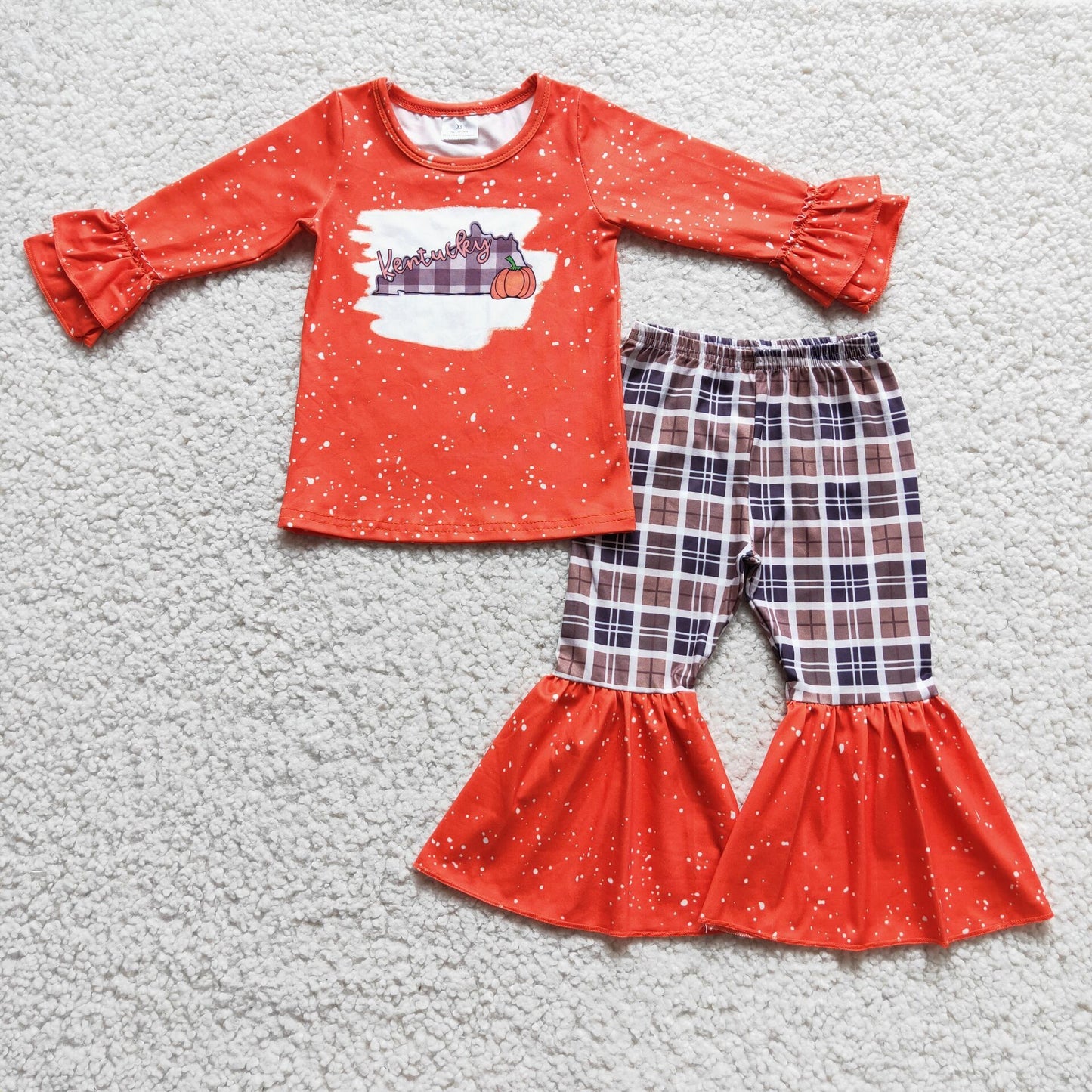 Fall Outfits Orange girls set