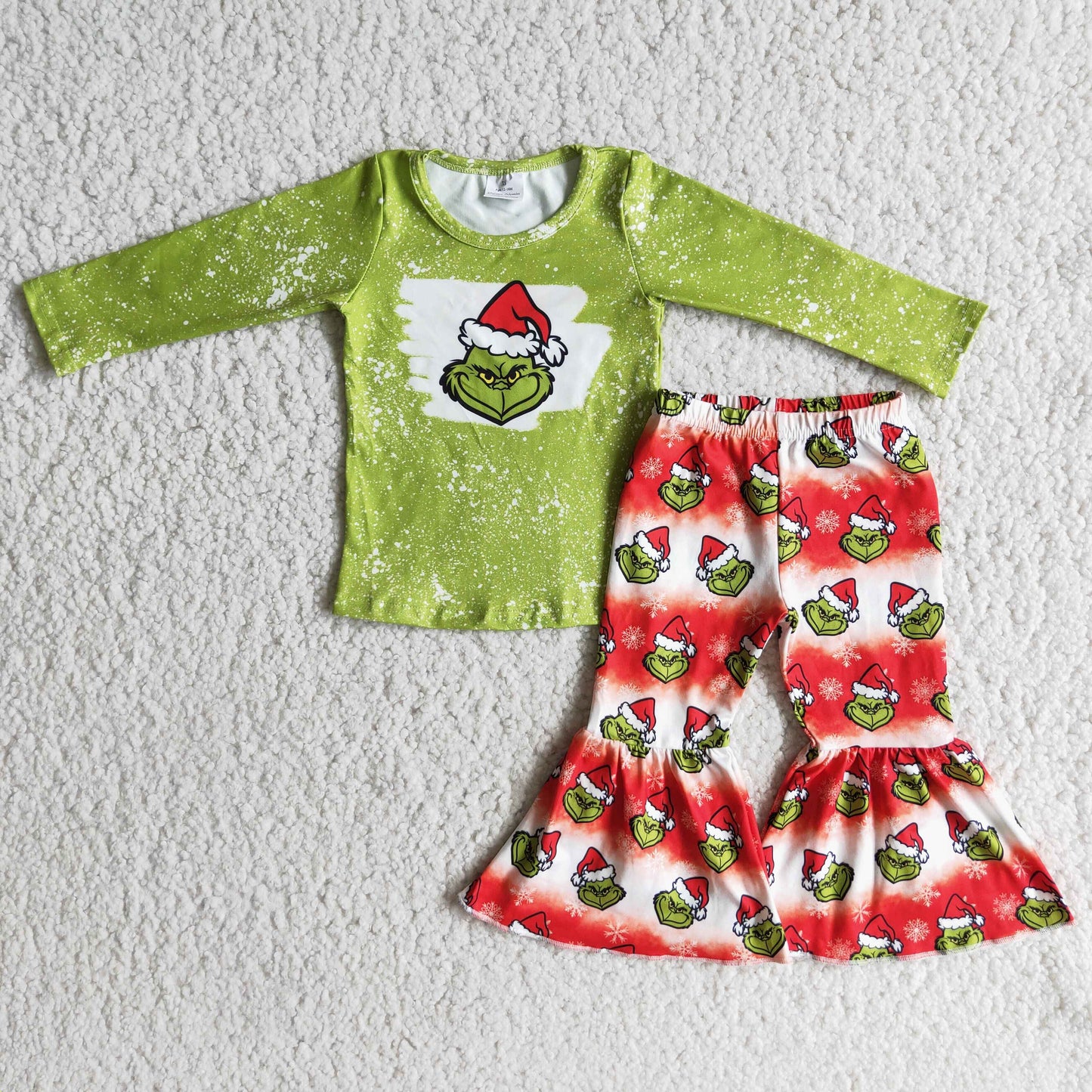 Fall outfits Boutique green christmas  set