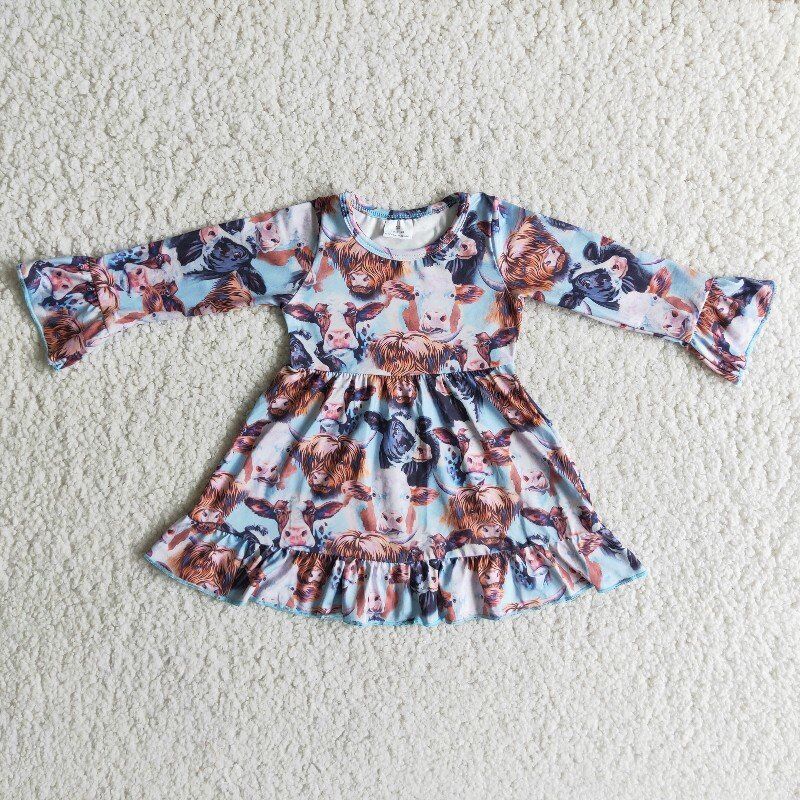 cute cow boutique girl big skirt