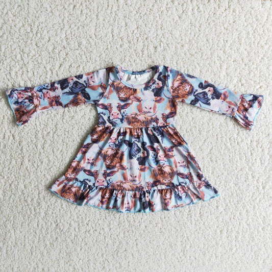 cute cow boutique girl big skirt