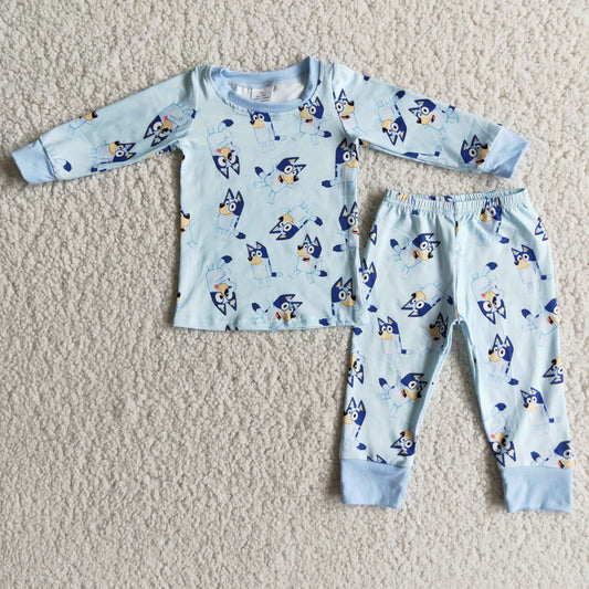 blue Cartoons dog boy pajamas