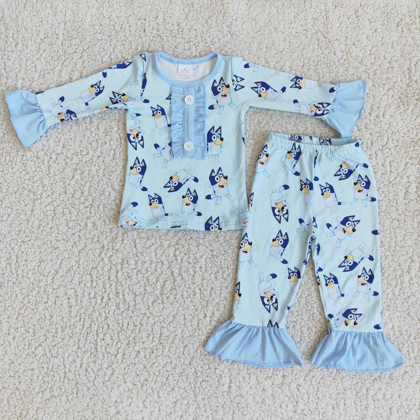 blue Cartoons girls pajamas