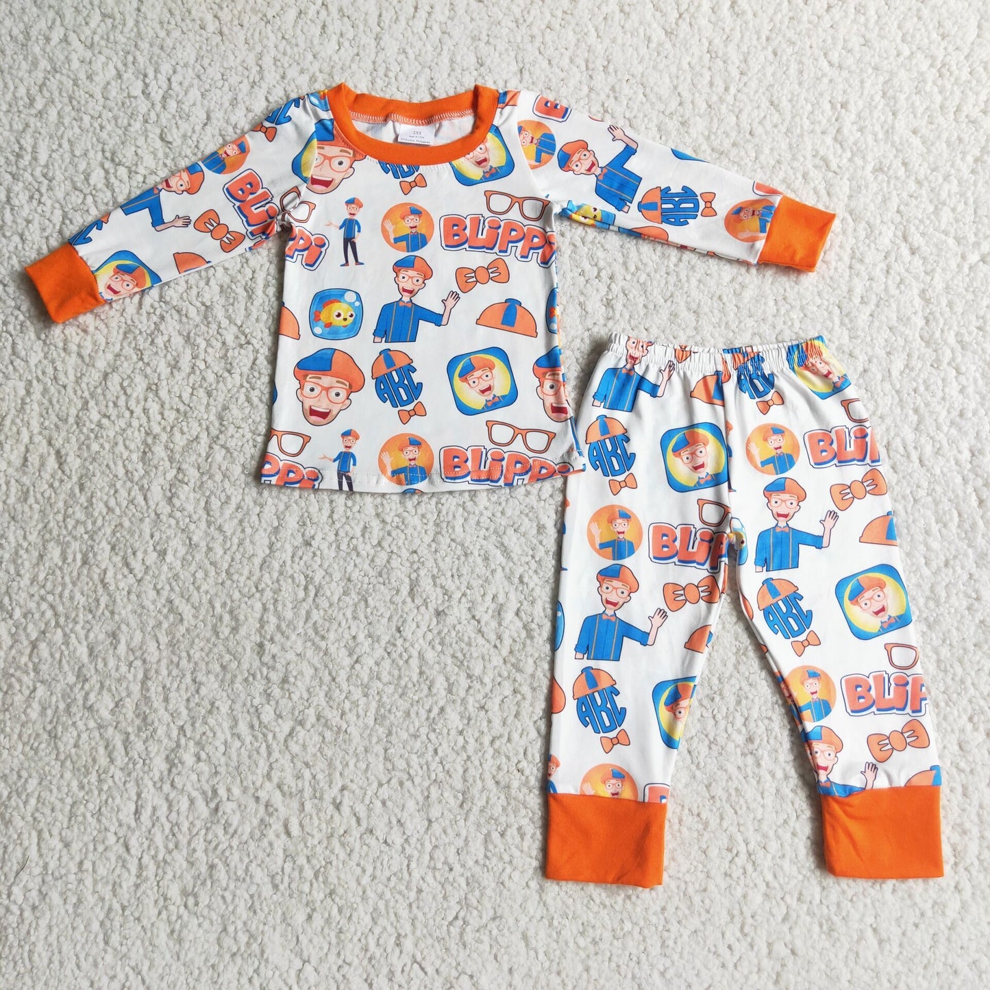 Orange Cartoons boy pajamas