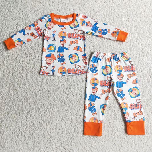 Orange Cartoons boy pajamas