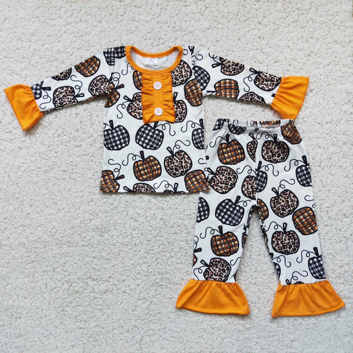 Halloween fall outfits Boutique Pumpkin pajamas
