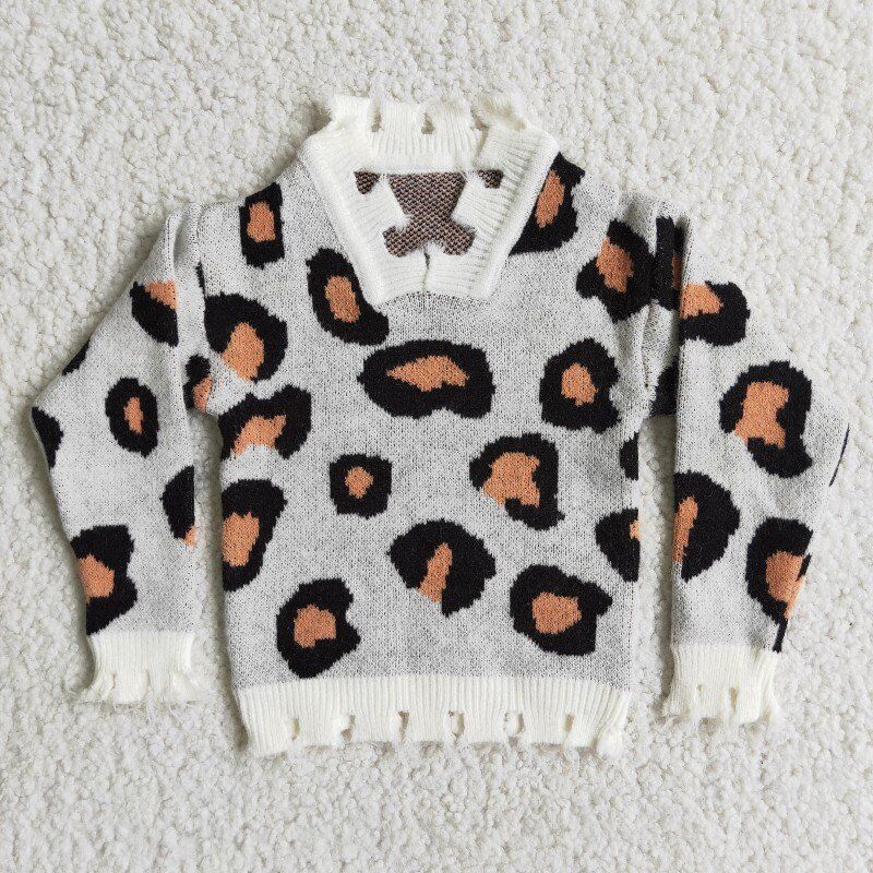 Leopard With Hat Sweater