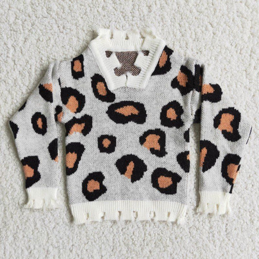 Leopard With Hat Sweater