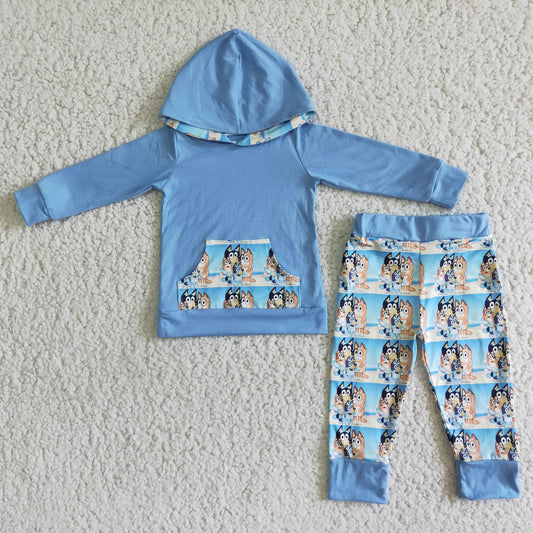 Blue cartoon boy Jogger Outfit