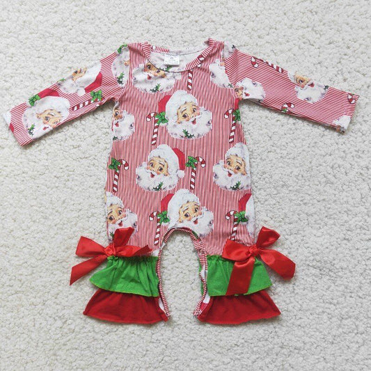 Santa Claus pink romper