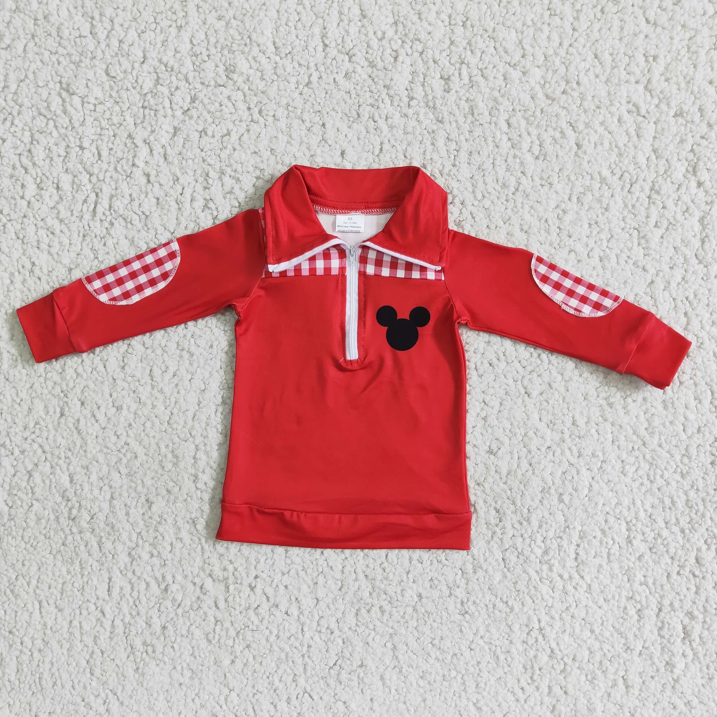 red Mickey mouse boy coat
