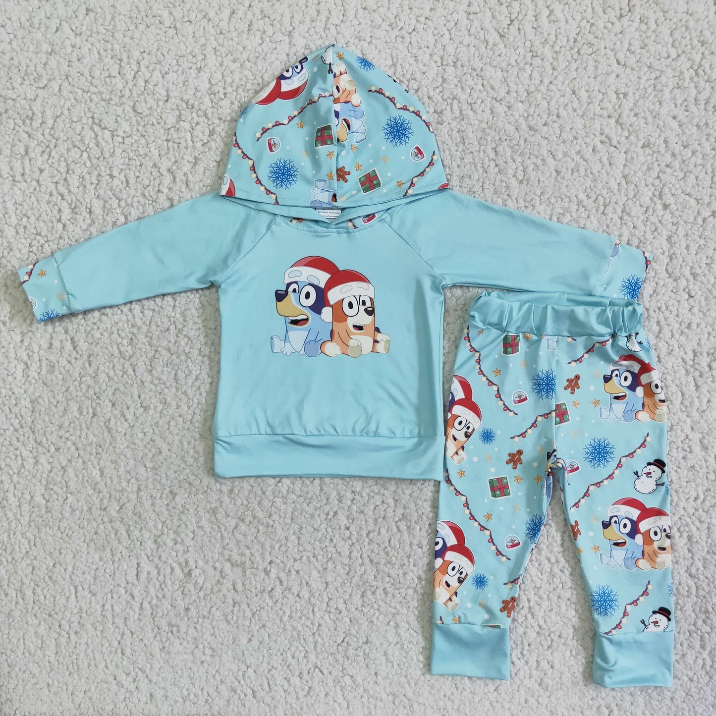Blue cartoon Jogger Outfit
