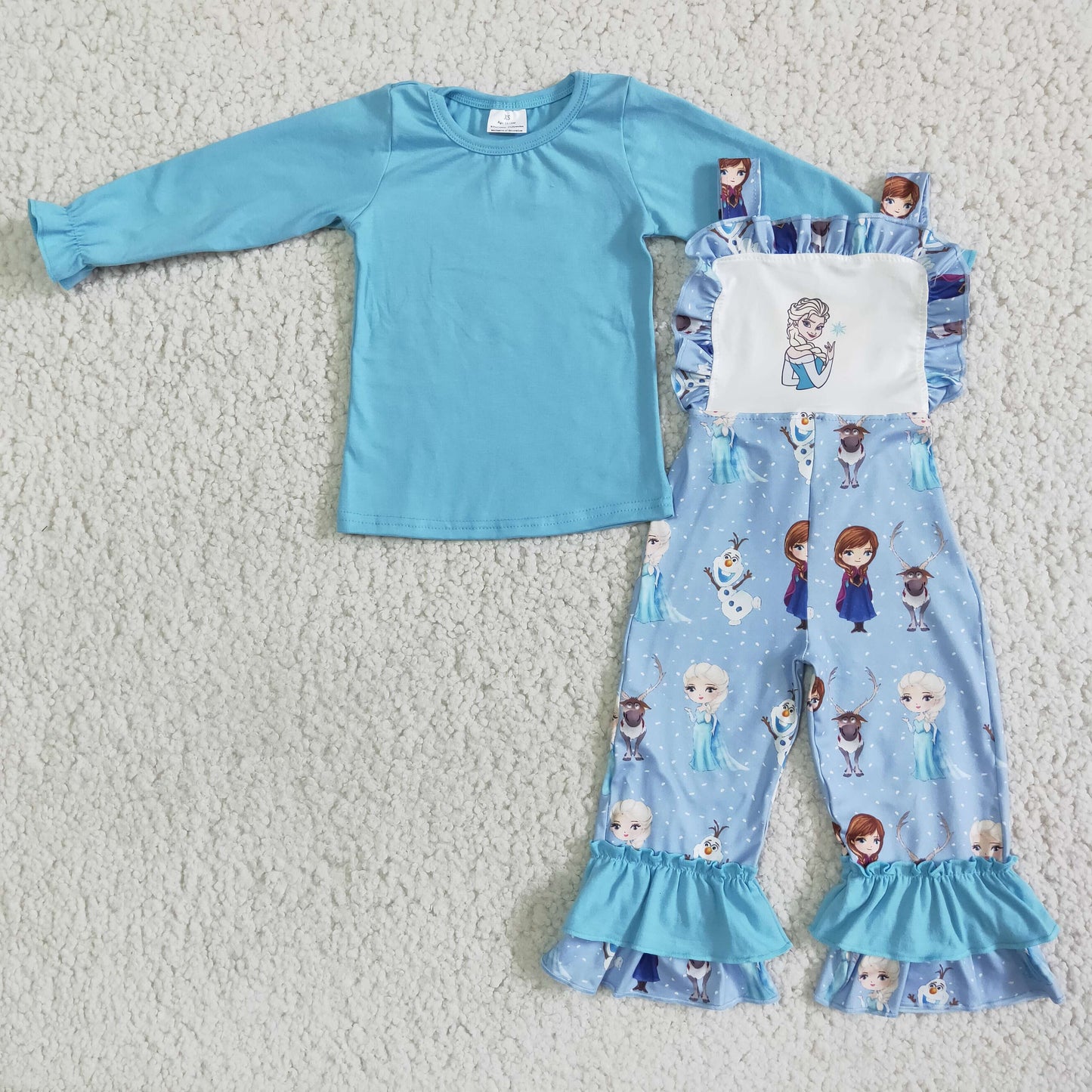 Blue kids overall outfits