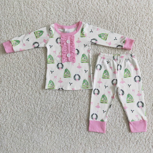 Christmas tree girls pajamas