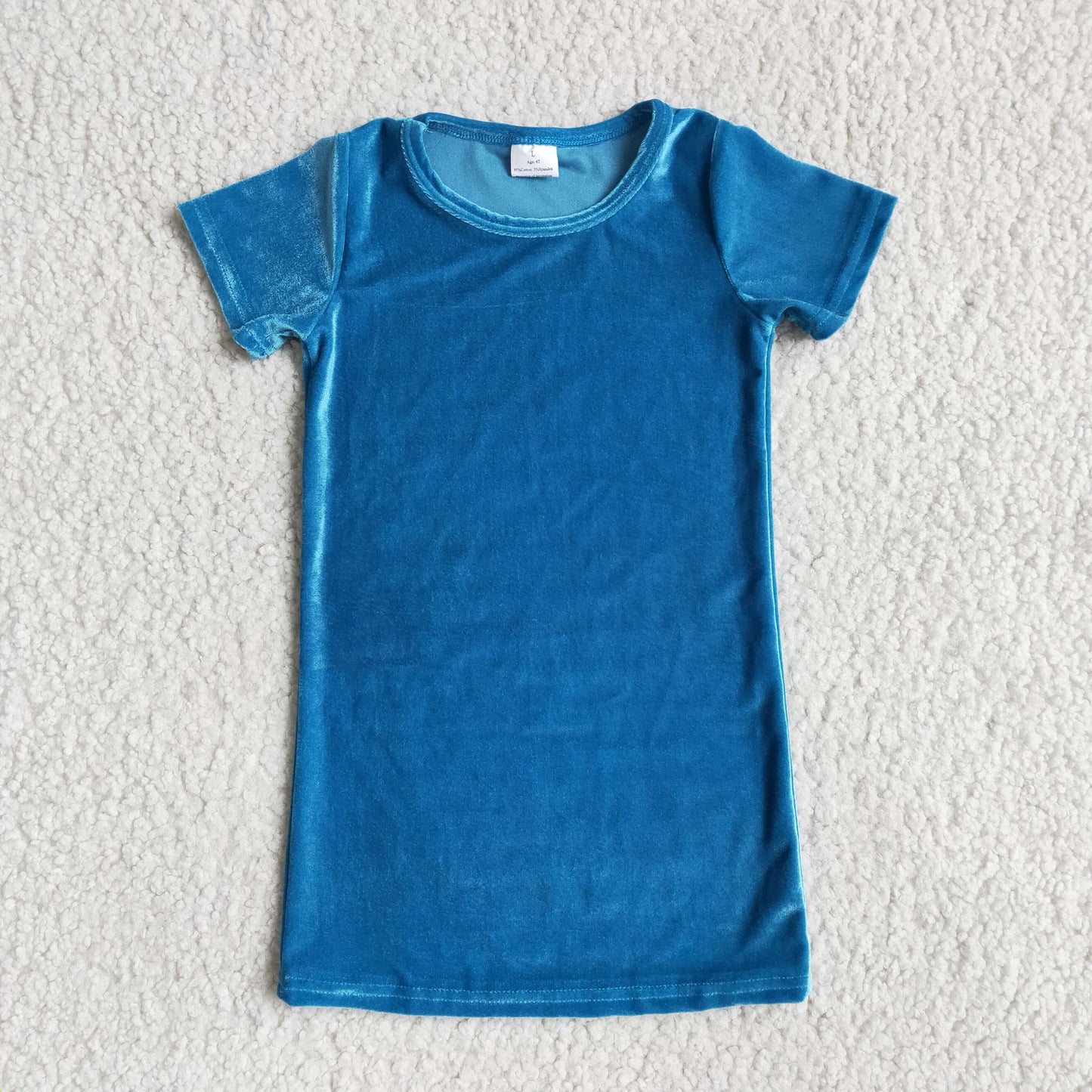Blue velvet dress