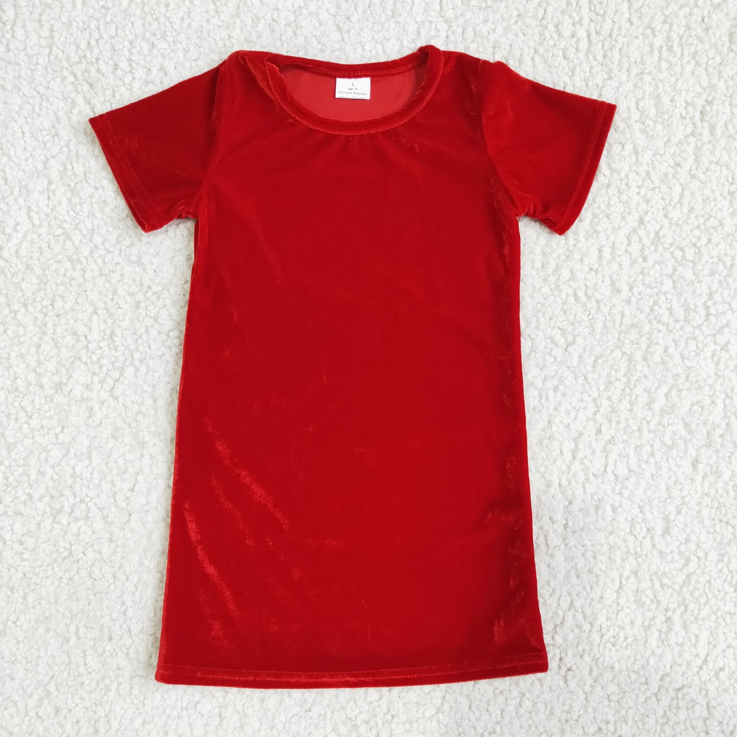red velvet dress