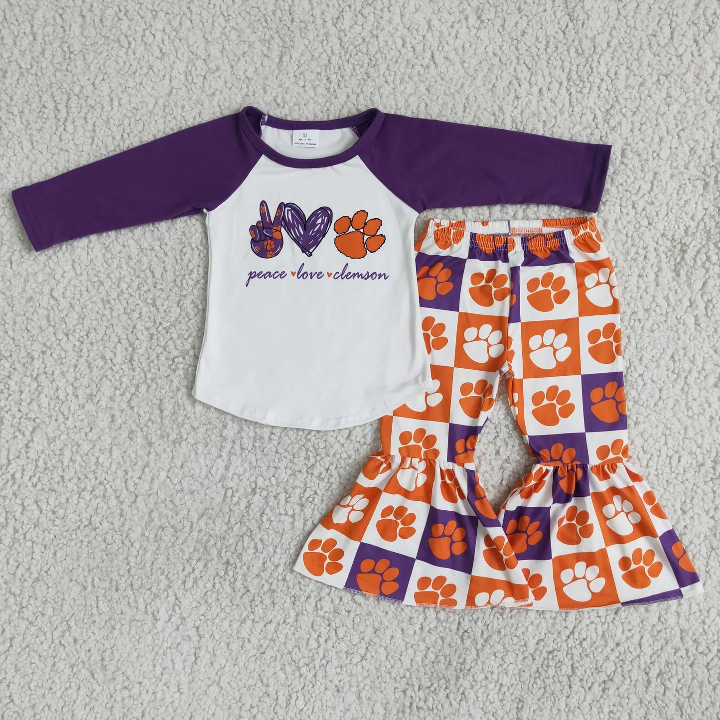 peace love clemson Boutique girl outfits