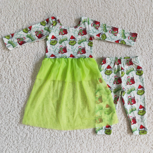 Christmas girl grinch suit