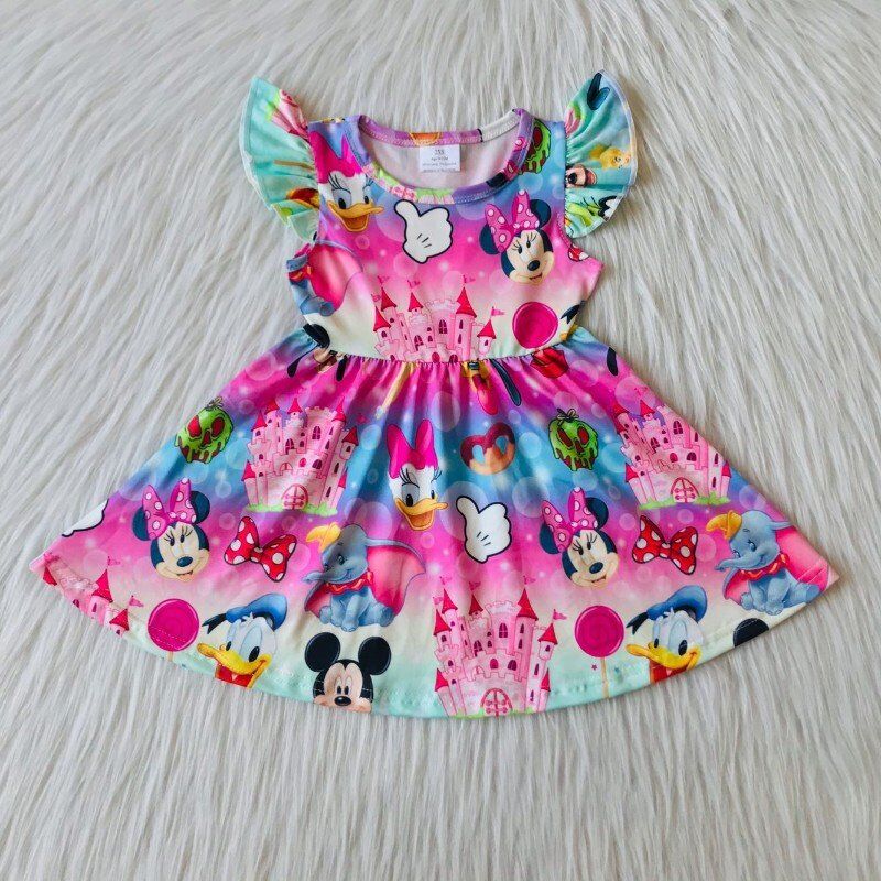 pink Mickey girls dress