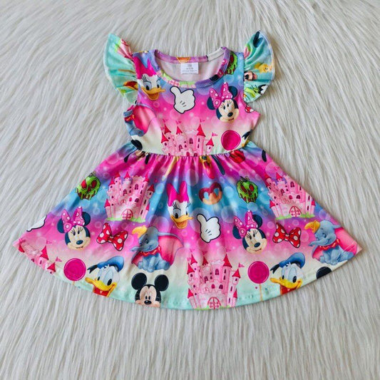 pink Mickey girls dress
