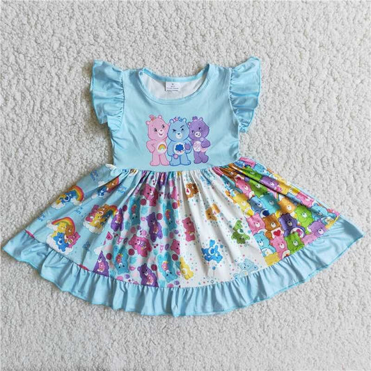 Blue cartoon big dress