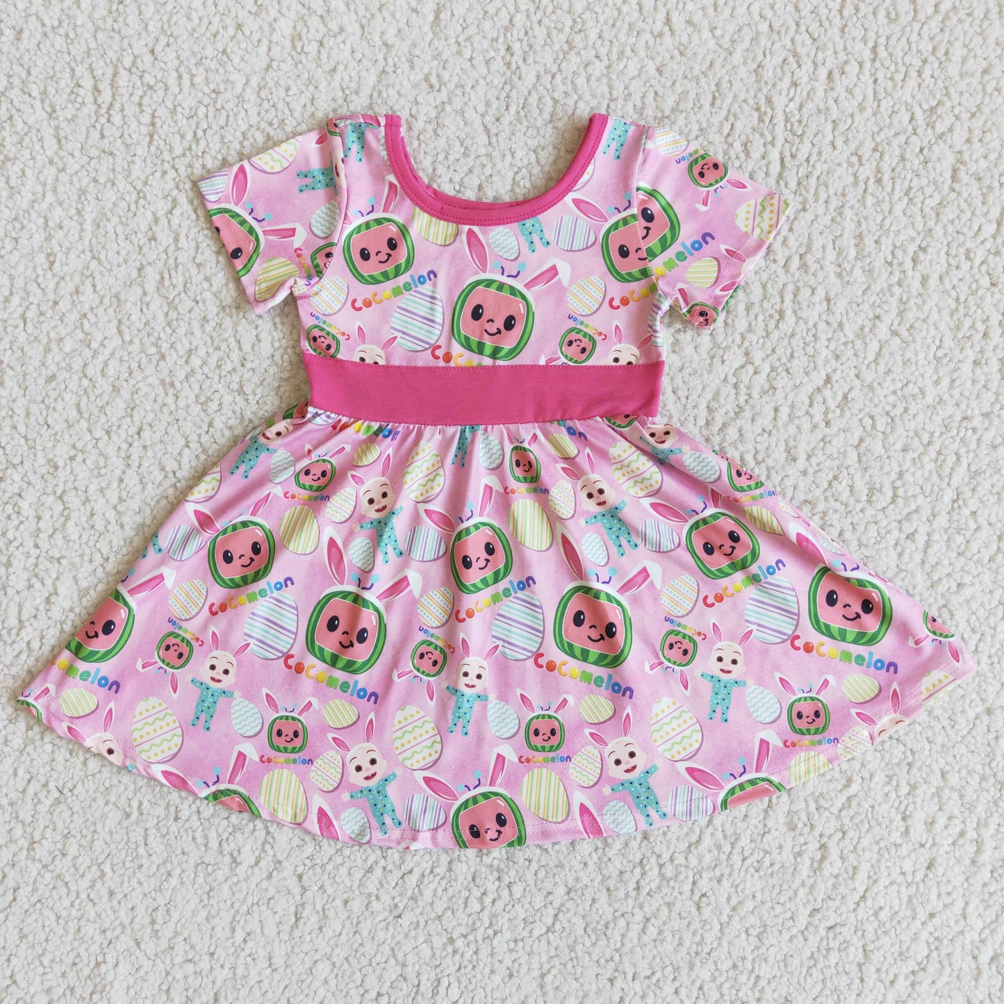big skirt Cartoon pink girls dress
