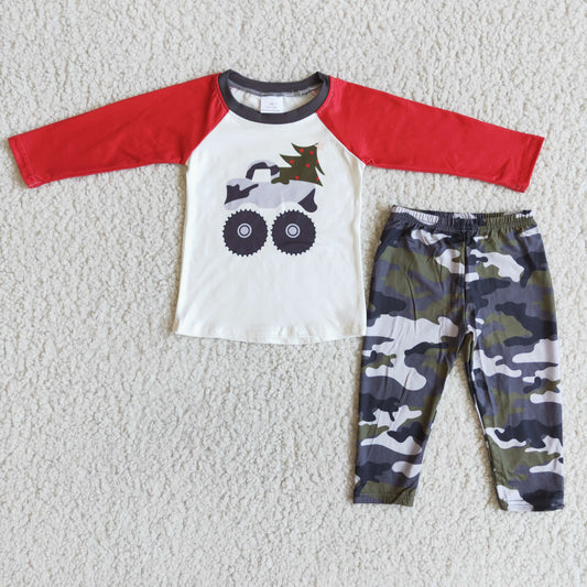 Christmas Tree Car Top Camo boy set