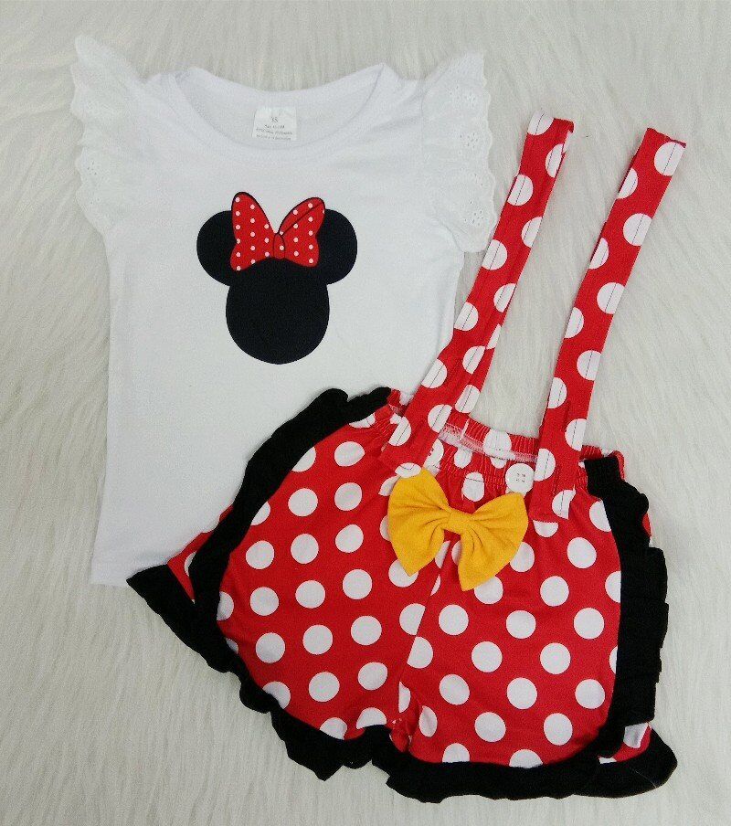Princess Overall Shorts Mickey Mouse Outfits