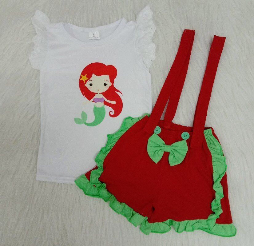 Princess Overall Shorts red Outfits (multiple styles) -