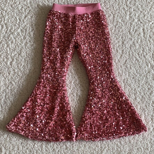 Sequined Pink bell pants