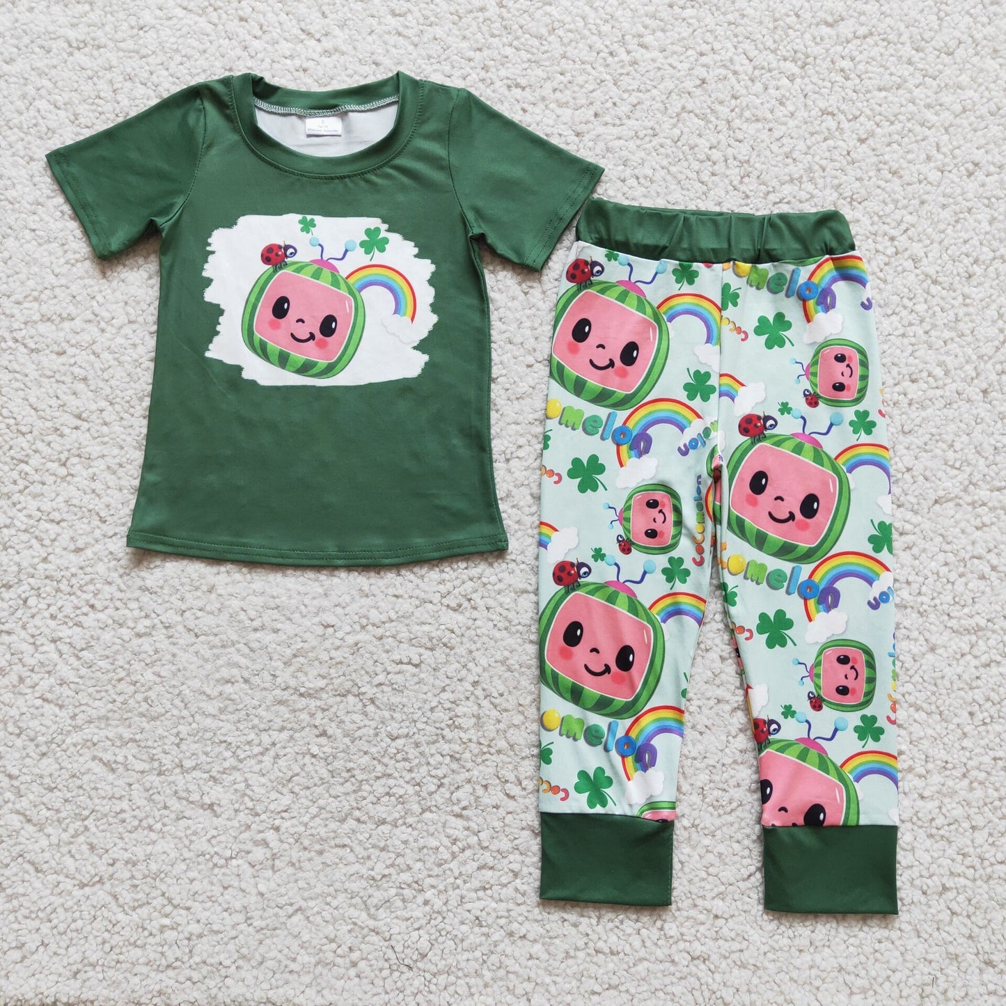 green patrick day kids clothing